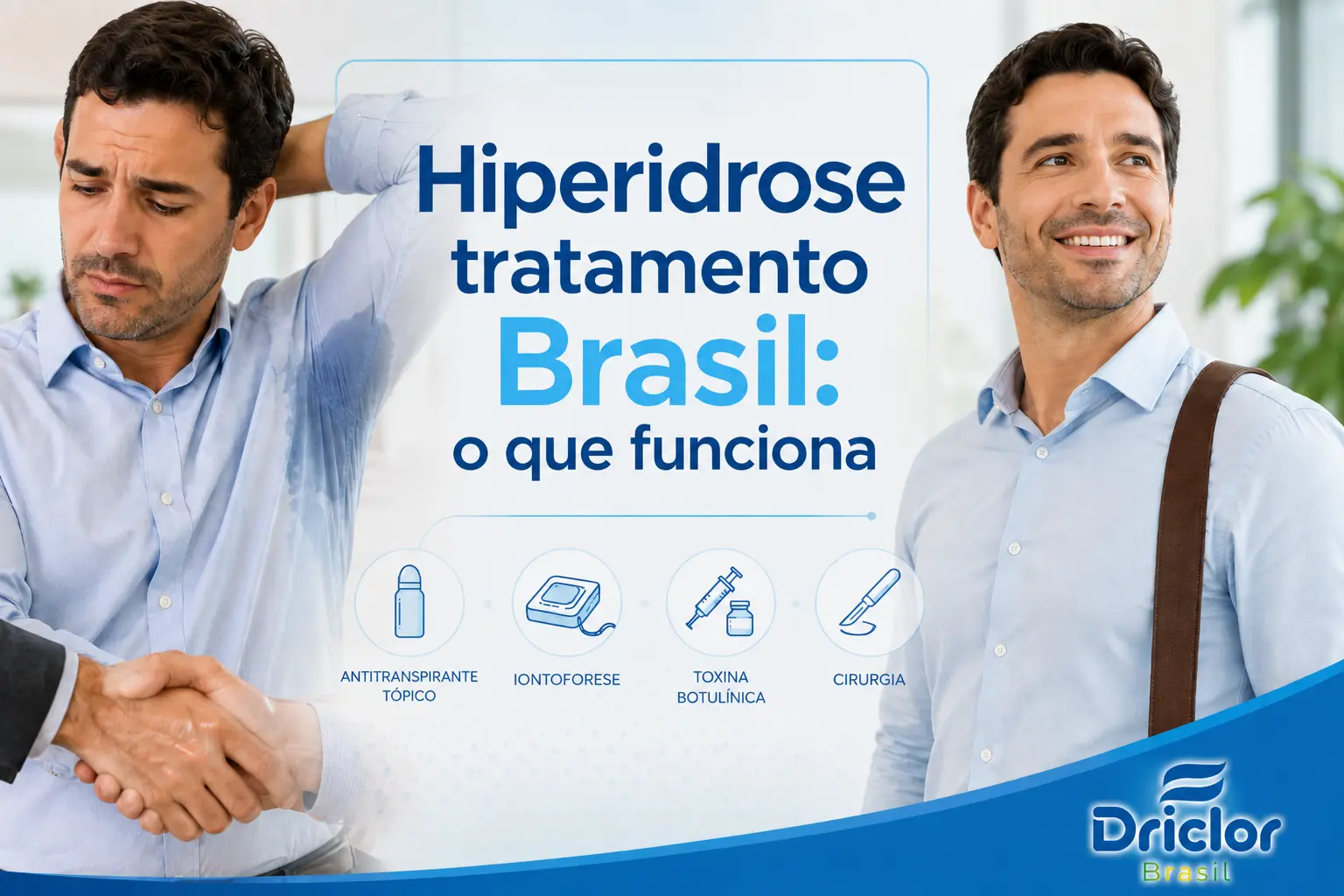 Hiperidrose tratamento Brasil — opções de tratamento para suor excessivo